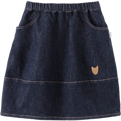 papa亲子装半身裙牛仔裙儿童秋季