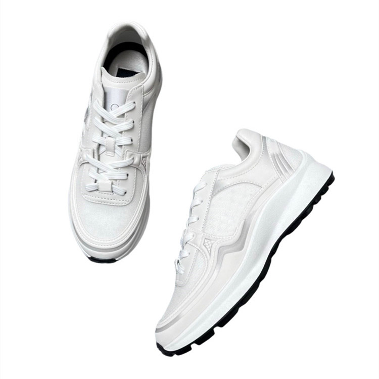 小香风网面拼接厚底老爹鞋女春季小白鞋增高女单鞋系带休闲运动鞋,女鞋,老爹鞋,淘宝优惠券,粉丝福利购,淘宝优惠卷