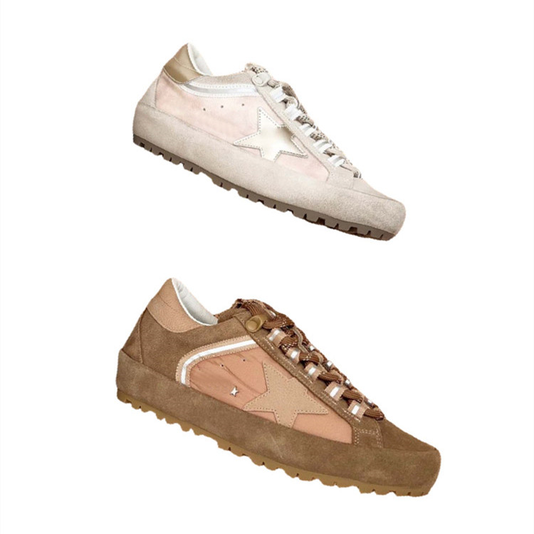 翻毛皮做旧星星小脏鞋女平底内增高休闲板鞋德训鞋系带圆头女单鞋,女鞋,休闲板鞋,淘宝优惠券,粉丝福利购,淘宝优惠卷