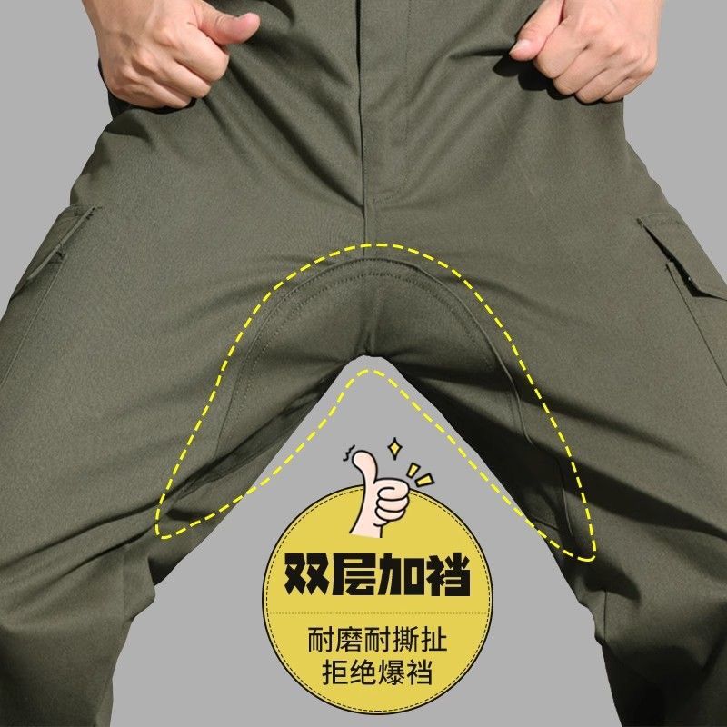 抗撕裂工装裤夏季薄款工作裤男耐磨电焊工地劳保服裤子男工作服士