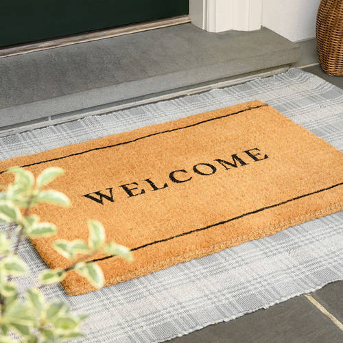 印度进口椰棕除尘垫welcome门垫