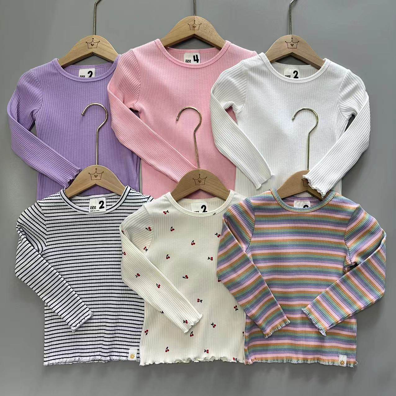 外贸原单儿童长袖T恤女童透气休闲圆领纯色上衣澳洲cotton打底衫,童装/婴儿装/亲子装,T恤,淘宝优惠券,粉丝福利购,淘宝优惠卷