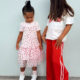 澳单女童连衣裙两件套儿童粉色小爱心短袖 吊带裙子cotton公主纱裙