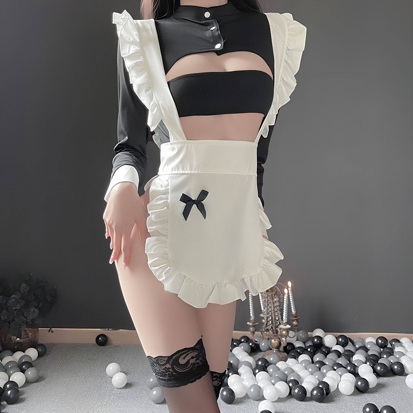 女仆紧身连体衣连体内衣纯欲制服