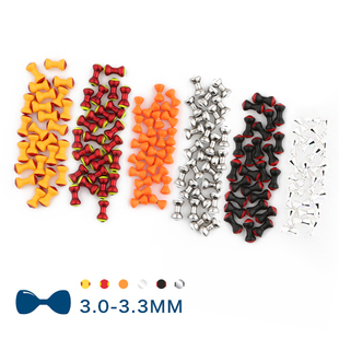 哑铃眼钨头 25枚哑铃型钨配重 冰溪飞钓飞蝇材料 绑钩钨配重 垂钓