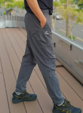 acome阿珂姆速干裤夏季轻薄休闲长裤弹力透气松紧腰直筒运动长裤