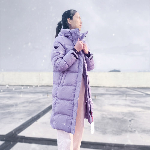 阿珂姆中长款保暖女羽绒服