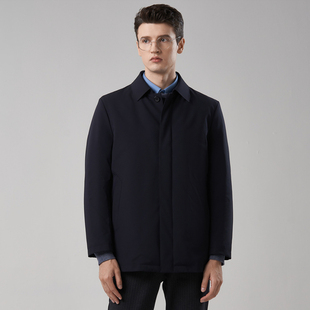 新款 商务休闲羽绒服可脱卸鹅绒内胆脱胆鹅绒服翻领外套 男士