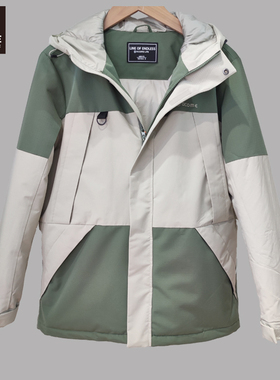 阿珂姆户外羽绒服加厚保暖鹅绒服休闲潮流外穿极寒滑雪派克外套