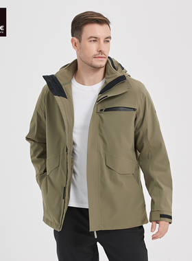 acome阿珂姆秋冬三合一冲锋衣男士套绒两件套防风保暖徒步登山服