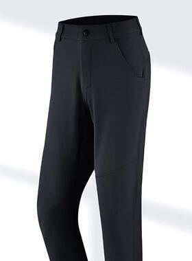 阿珂姆秋冬户外软裤壳运动裤加绒防风防泼水透气保暖长裤3D裁剪