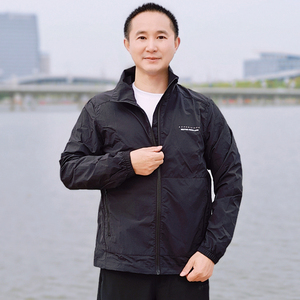 阿珂姆立领男女户外防晒透气休闲皮肤衣薄款运动外套风衣断码促销