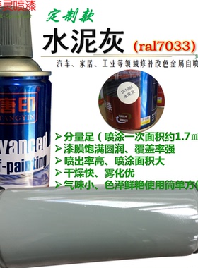 唐印定制水泥灰色ral7033汽车家居金属修补改色自喷漆油漆450ml
