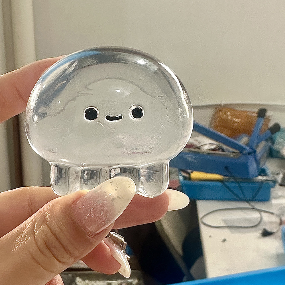 迷你小玩具上课可玩清透小水母捏捏乐解压发泄玩具回弹高颜值挂件