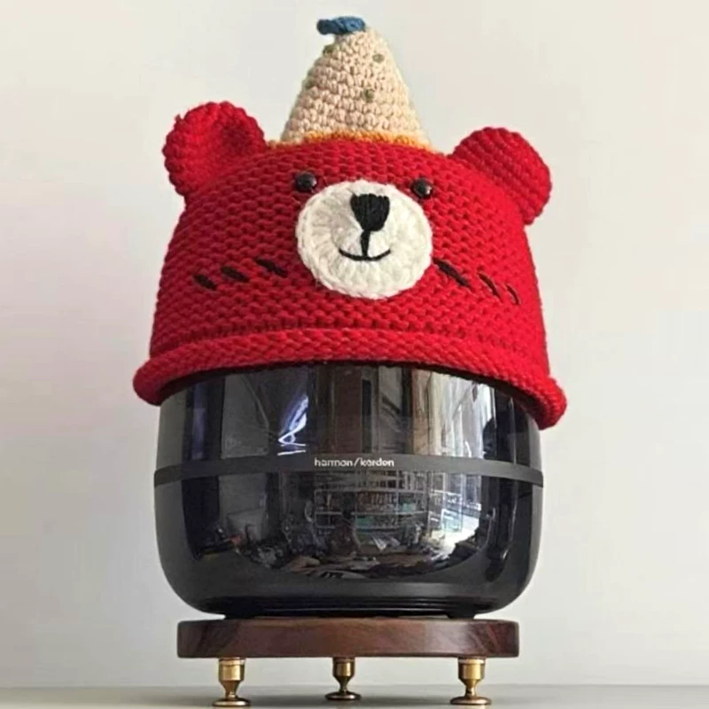 哈曼卡顿音响防尘罩可爱小熊琉璃2/3/4代水晶4/5代装饰帽保护罩