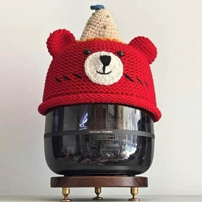 哈曼卡顿音响防尘罩可爱小熊琉璃2/3/4代水晶4/5代装饰帽保护罩