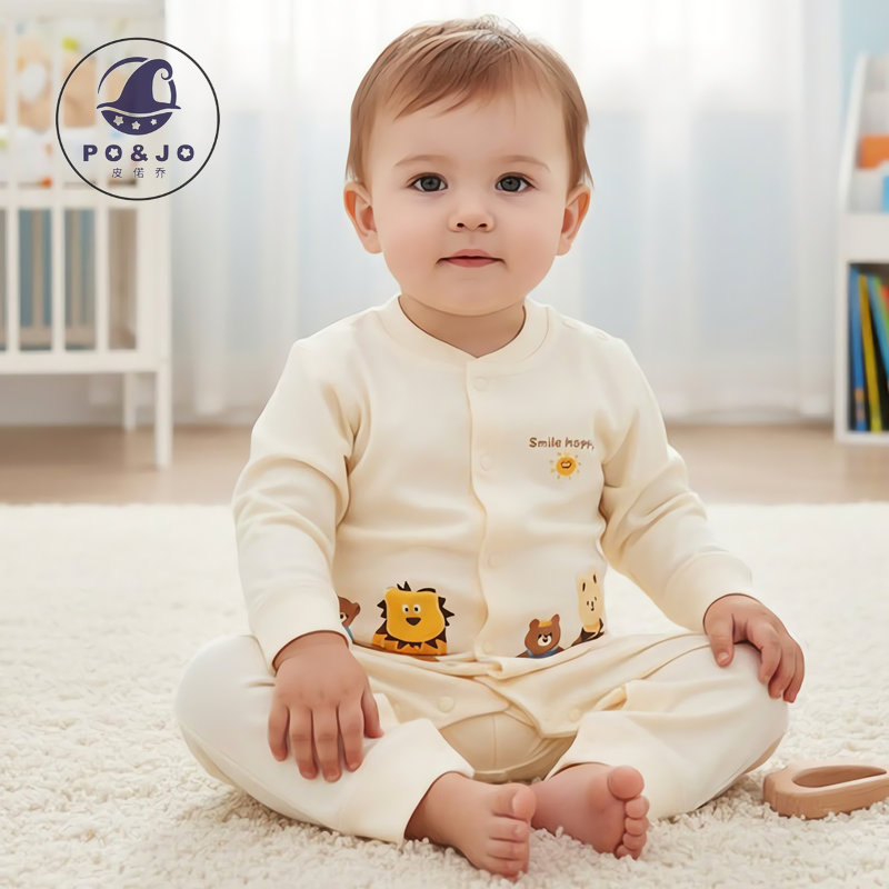 皮偌乔40g薄棉连体衣无骨卡通春秋幼儿新生儿宝宝保暖加厚