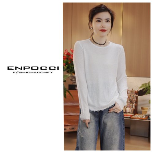 肌理感圆领时尚百搭蕾丝领上衣S29YA271835