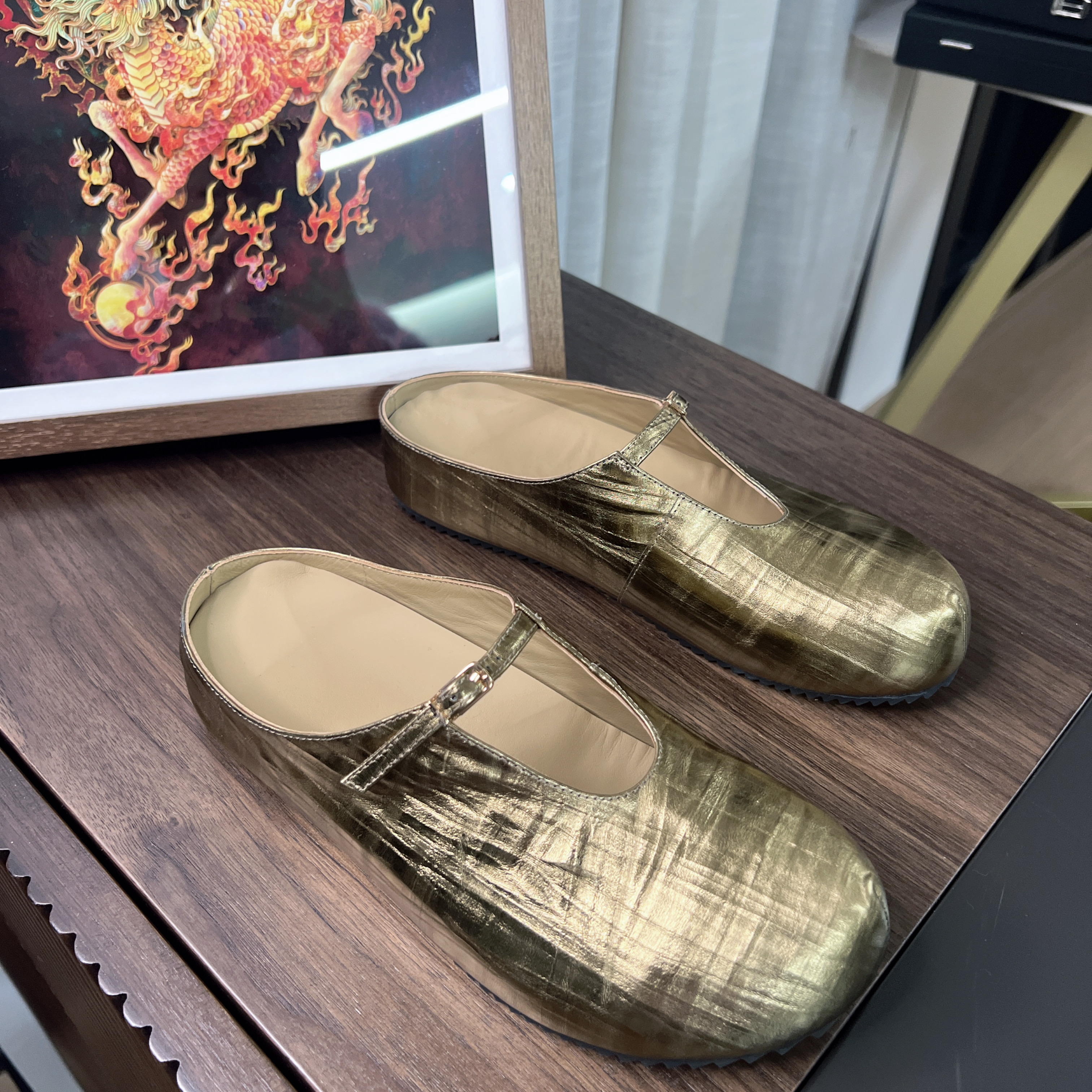 编织金属牛皮鞋S29C752327