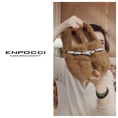 水貂毛时尚一脚蹬毛毛鞋平底女鞋S29W388028A