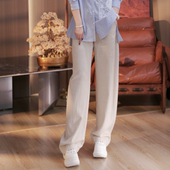 亚麻弯刀裤 休闲阔腿长裤 腰头S29YS2201