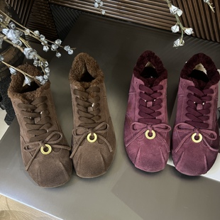 2025新款 S29W181008 蝴蝶结真皮休闲女鞋