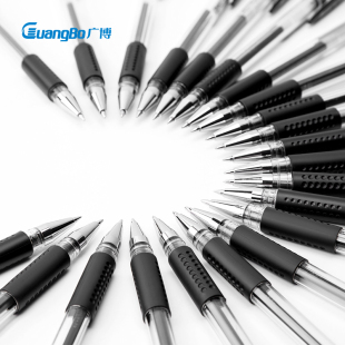 广博中性笔0.5黑色水笔签字笔学生用文具用品水性笔考试黑笔圆珠笔办公用品黑笔办公ZQ