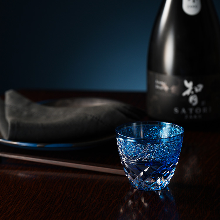 日本江户切子手作切割厚重清酒杯
