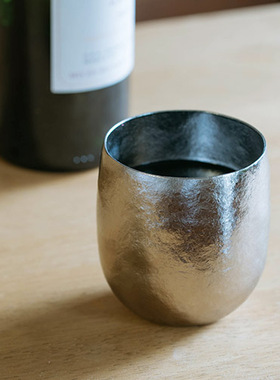 日本代购sus gallery手工钛杯子双层真空保温保冷全杯型领导送礼