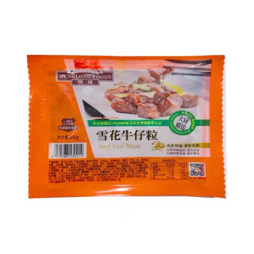 恒珑生制品雪花牛仔粒300克