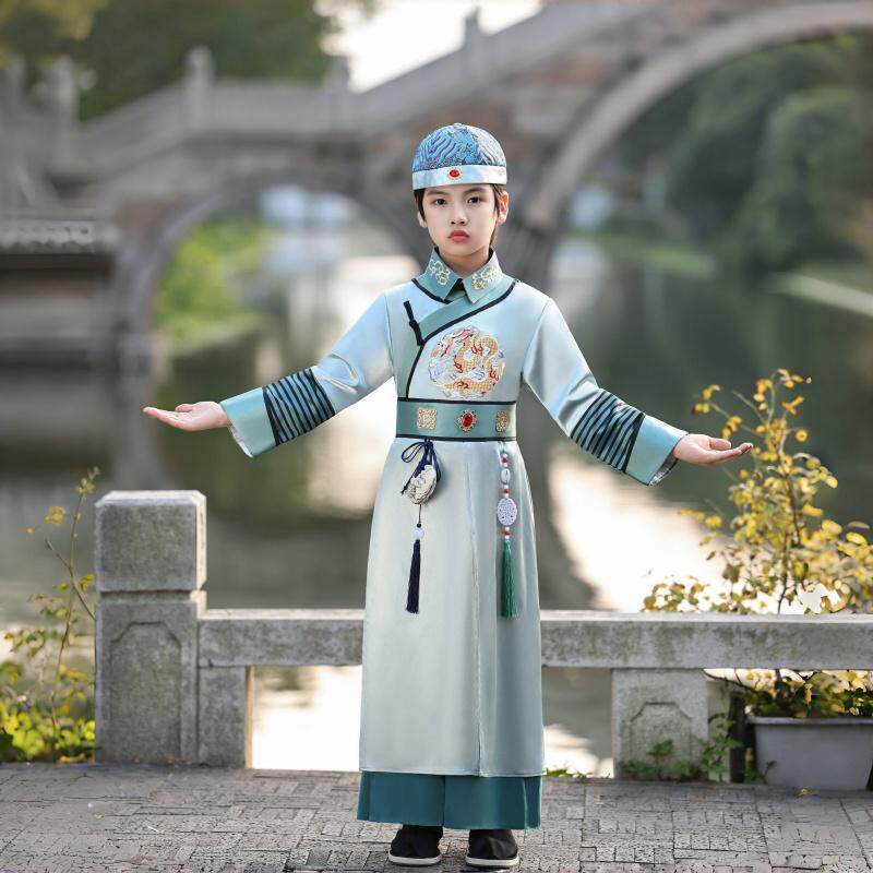清朝阿哥服古代阿哥服亲王服装贝勒爷王爷服演出服装刺绣帅气套装