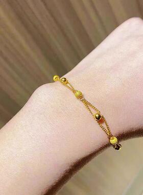 小众设计双层满天星金珠手链