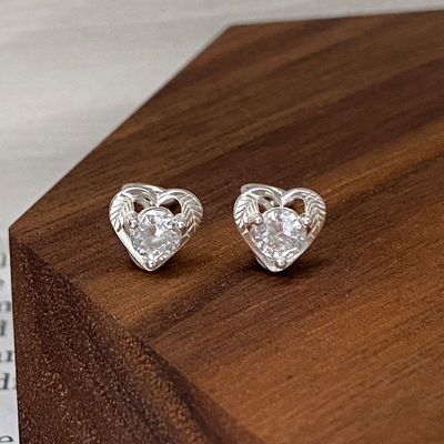 s999纯银耳钉女纯银耳饰弯钩耳钩小众耳坠养耳洞耳环睡觉免摘银针