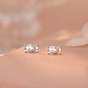 S999纯银足银糖果星星耳钉可爱童趣设计感韩风甜美养耳洞耳饰