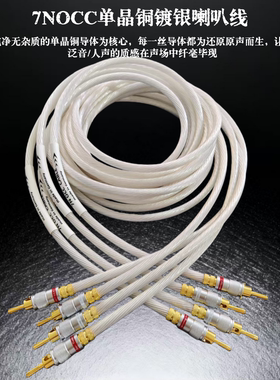 德国7NOCC发烧级专业级单晶铜镀银喇叭线hifi主音箱功放连接线