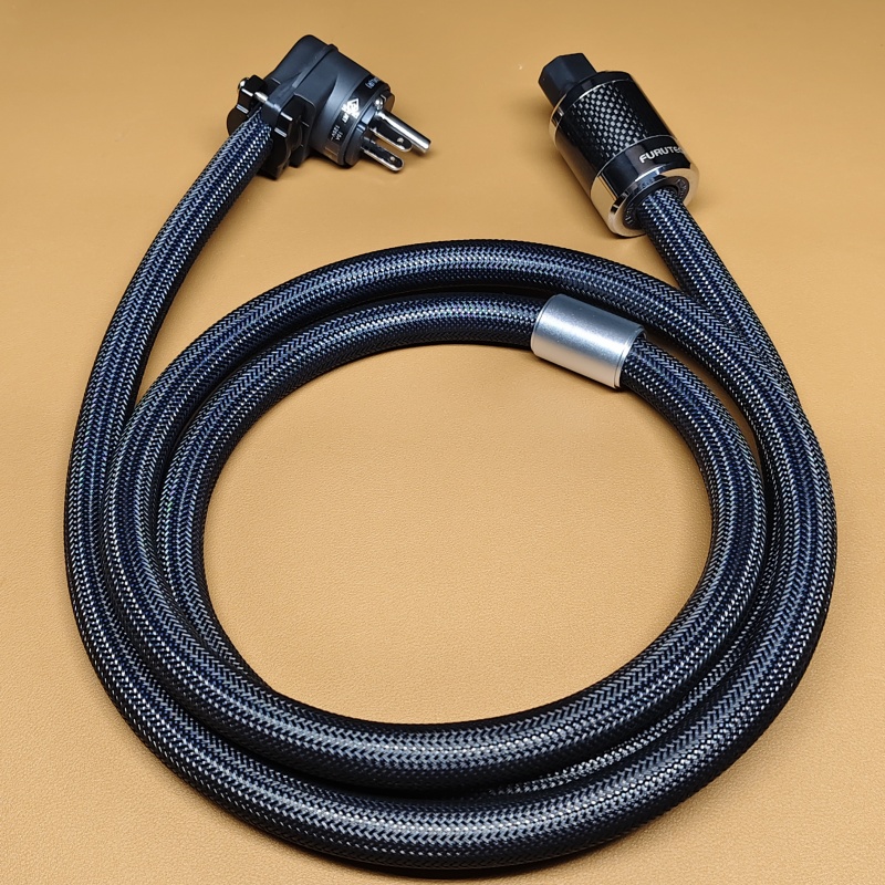 古河PS-950国标美标电源线功放胆机音响HIFI发烧级90°弯头电源线