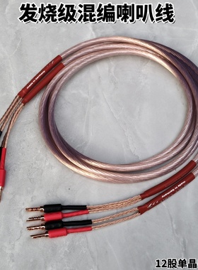 德国进口 7Nocc单晶铜胆机发烧级喇叭线音响线HIFI功放音箱连接线