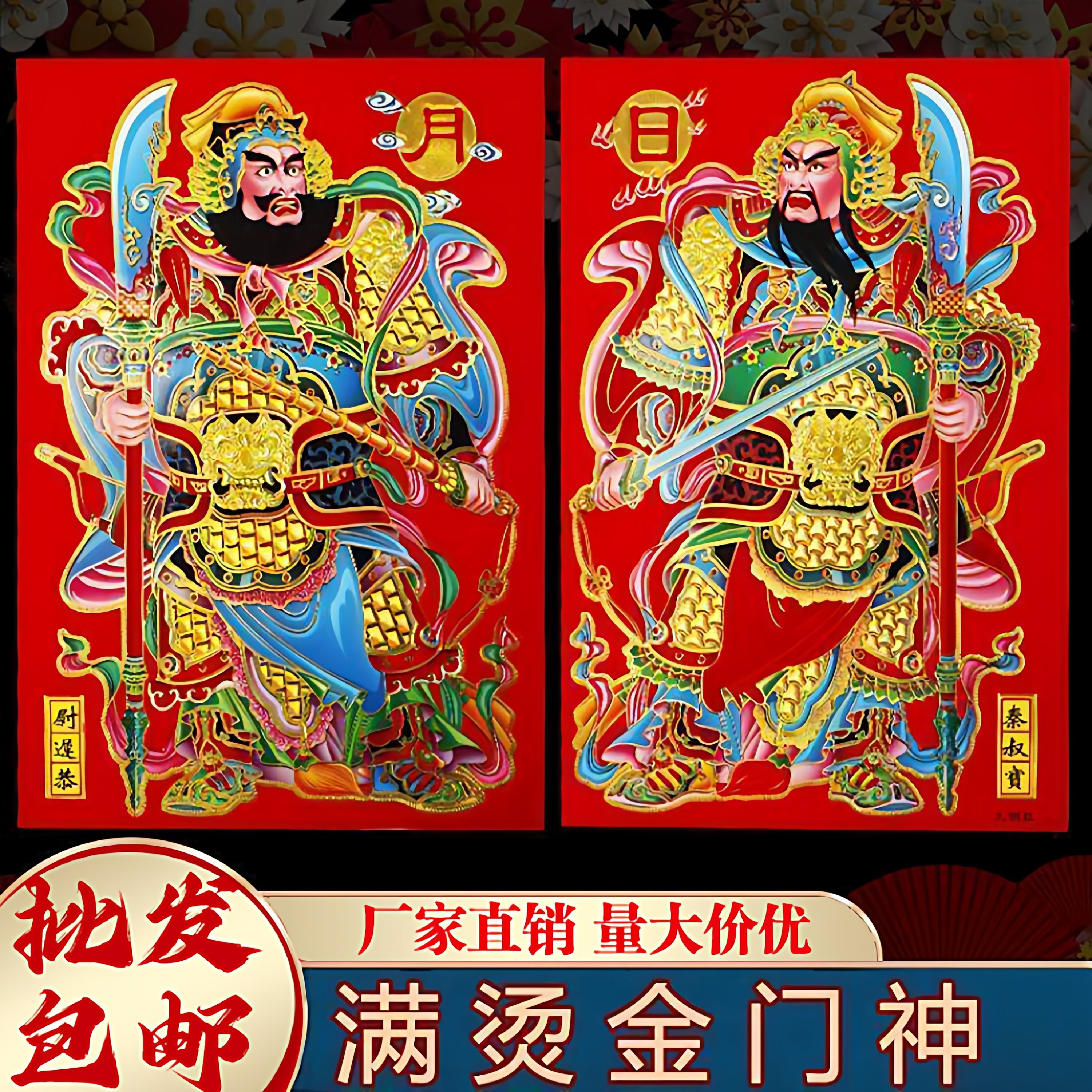 马年新款门神贴纸对联红包现货速发工厂直销传统年画门贴春节装饰,节庆用品/礼品,门神,淘宝优惠券,粉丝福利购,淘宝优惠卷