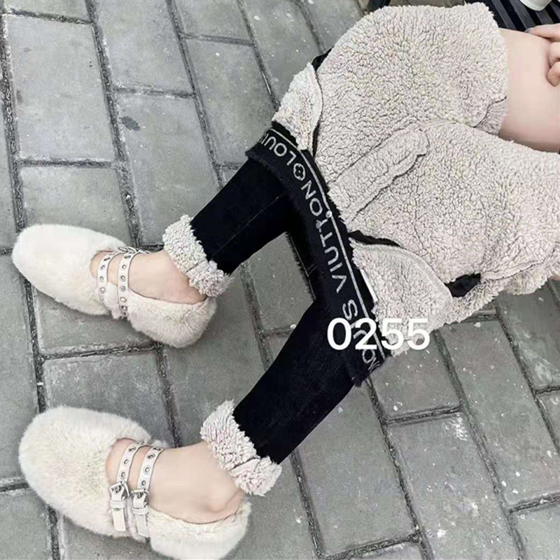 仙飘飘女裤牛仔裤羊羔绒铅笔裤