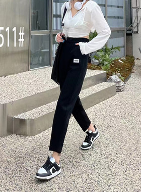 专卖店女裤312511高腰宽松显瘦哈伦休闲裤萝卜小脚裤子秋季新款潮