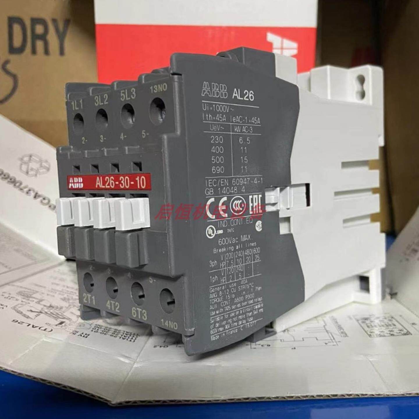 正品ABB直流接触器 AL26-30-10-81 24VDC1SBL243001R8110