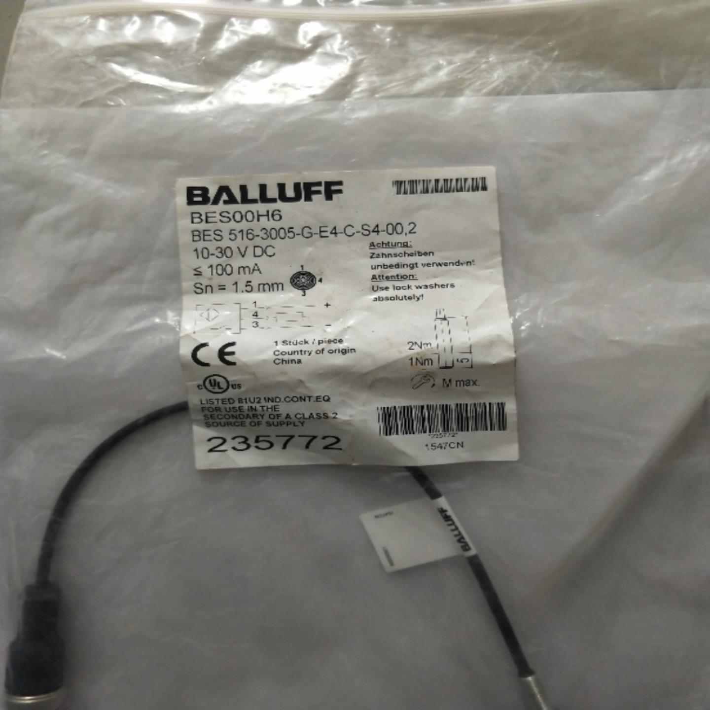 全新原装巴鲁夫 BES00H6 BES 516-3005-G-E4-C-S4-002 现货