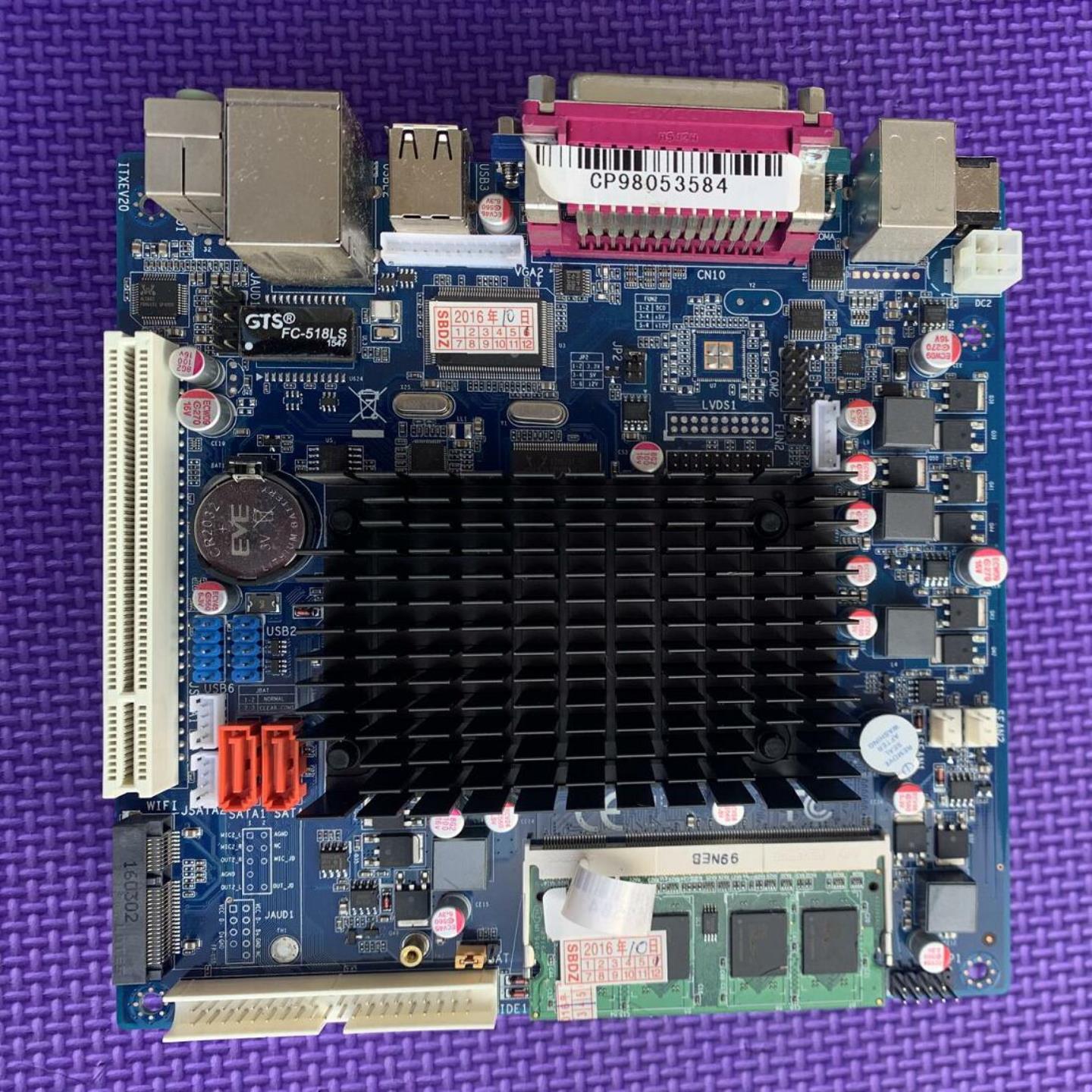 拆机 ITXEV20 ITX-N455-3RW主板 收银主板 多功能无风扇DDR2内存