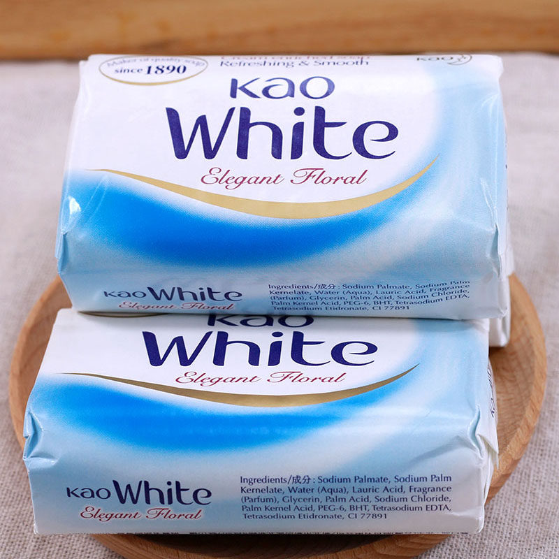 KAO花王香皂奶白沐浴皂130g滋润保湿不紧绷丰富泡沫衣柜留香港货,洗护清洁剂/卫生巾/纸/香薰,香皂,淘宝优惠券,粉丝福利购,淘宝优惠卷