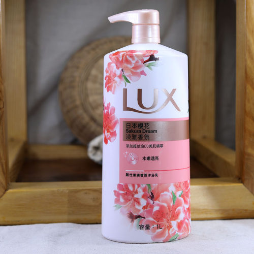 LUX丽仕力士精油香氛沐浴乳日本樱香花芬滋养持久留香1000ml进口 - 封面