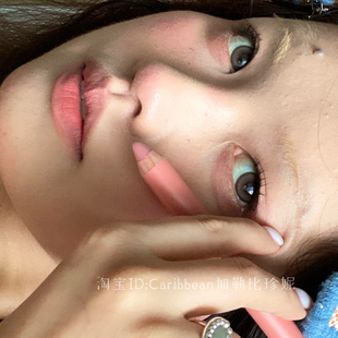 jaden张思捷同款藕粉色低饱和多用笔修容膏修颜立体腮红唇线提亮