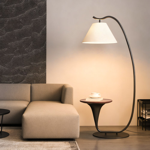 新款意式极简轻奢茶几氛围落地灯