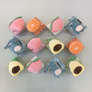 新款卡通水果擦手巾婚庆伴手礼满月百日宴生日回礼毛巾珊瑚绒手巾