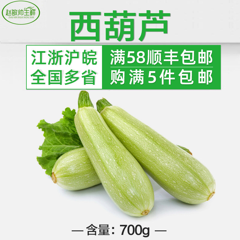 【赵敏帅生鲜】新鲜蔬菜 新鲜 西葫芦 节瓜  700g 江浙沪5件包邮