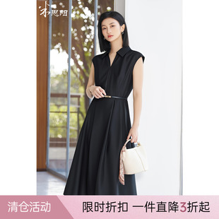 米思阳2025夏季 连衣裙轻奢高级感收腰a字裙1649 新款 淑女气质衬衫